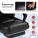 Massage Adjustable Executive Chair with Armrests and Retractable Footrest-Black by DirectDeals