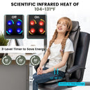 Massage Chair Pad with Heat and Vibration-Black by LJGDeals