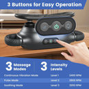 Massage Gun Deep Tissue with 3 Switchable Massage Heads and 3 Modes-Black by LJGDeals