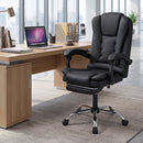 Massage Office Chair with Footrest & Reclining Backrest