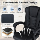 Massage Office Chair with Footrest & Reclining Backrest