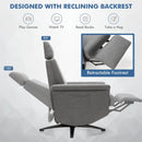 Swivel Massage Recliner Single Sofa with Adjustable Headrest-Gray by LJGDeals