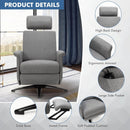 Swivel Massage Recliner Single Sofa with Adjustable Headrest-Gray by LJGDeals
