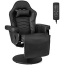 Massage Video Gaming Recliner Chair with Adjustable Height-Pink by DirectDeals