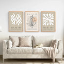 Set of 3 Henri Matisse Prints: Artistic Neutral Wall Art by Wall Art Set