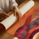 Sunset Serenity: Handmade Textile Wall Art
