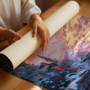 Enchanting Winter Mountain Lake Art Print