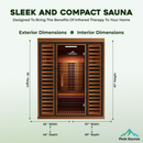 Peak Saunas Matterhorn Luxury 3-Person Full Spectrum Infrared Sauna with Two XL Medical-Grade Red Light Therapy Panels & Smart WiFi App Control