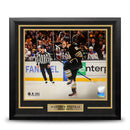 Matthew Poitras Celebration Boston Bruins 16" x 20" Framed Hockey Photo by Dynasty Sports & Framing
