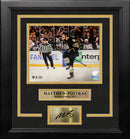 Matthew Poitras Celebration Boston Bruins 11" x 14" Framed Hockey Photo with Engraved Autograph by Dynasty Sports & Framing