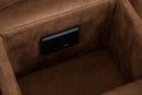 MaxView Media Mocha 6-Piece Power Reclining Sectional with Immersive Sound System by Ornate Furniture