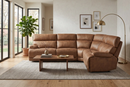 MaxView Media Mocha 6-Piece Power Reclining Sectional with Immersive Sound System by Ornate Furniture