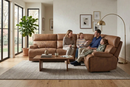 MaxView Media Mocha 6-Piece Power Reclining Sectional with Immersive Sound System by Ornate Furniture