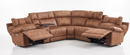 MaxView Media Mocha 6-Piece Power Reclining Sectional with Immersive Sound System by Ornate Furniture