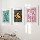 Funky Wall Art. Groovy Poster. Trendy Decor Set by Wall Art Set