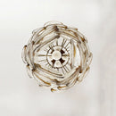 Mazzega Murano Transparent Amber Glasses Chandelier