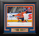 Connor McDavid Celebration Edmonton Oilers 8" x 10" Framed Hockey Photo by Dynasty Sports & Framing