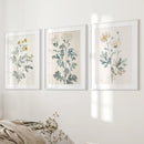 Meadow Flower Watercolor Wall Art Poster Set by Wall Art Set