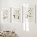 Wildflower Nature Prints. Modern Wall Art Decor by Wall Art Set
