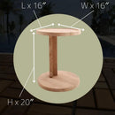 Cabo Natural Teak C Shaped Side Table by NORDICTEAK.COM