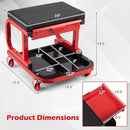 Mechanic Rolling Stool with Tool Trays and Magnetic Drawer by LJGDeals