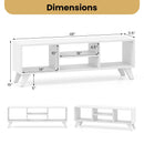 Media TV Console Table with Raised Support Legs-White by LJGDeals