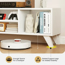 Media TV Console Table with Raised Support Legs-White by LJGDeals