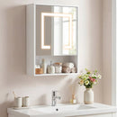 Medicine Cabinet with Mirror and 3 Color LED Lights Recessed or Wall Mounted by DirectDeals