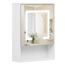 Medicine Cabinet with Mirror and 3 Color LED Lights Recessed or Wall Mounted by LJGDeals