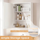 Medicine Cabinet with Mirror and 3 Color LED Lights Recessed or Wall Mounted by LJGDeals
