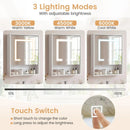 Medicine Cabinet with Mirror and 3 Color LED Lights Recessed or Wall Mounted by LJGDeals
