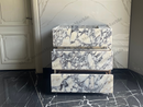 Made to-order Freestanding Vanity Unit with marle drawers Calacatta Viola Marble Purple/ Gray Veins by MEG Custom Marble By Ziynet A. LLC