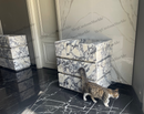 Made to-order Freestanding Vanity Unit with marle drawers Calacatta Viola Marble Purple/ Gray Veins by MEG Custom Marble By Ziynet A. LLC