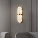 Oval Alabaster Semi Circular Wall Lamp