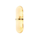 Oval Alabaster Semi-Circular Wall Lamp