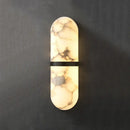 Oval Alabaster Semi-Circular Wall Lamp