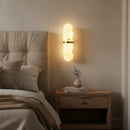 Oval Alabaster Semi-Circular Wall Lamp