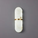 Oval Alabaster Semi-Circular Wall Lamp