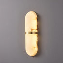 Oval Alabaster Semi-Circular Wall Lamp