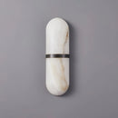 Oval Alabaster Semi-Circular Wall Lamp