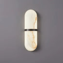 Oval Alabaster Semi-Circular Wall Lamp