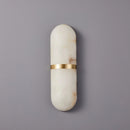 Oval Alabaster Semi-Circular Wall Lamp
