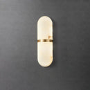 Oval Alabaster Semi-Circular Wall Lamp