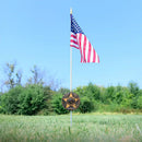 Confederate War Veteran Grave Marker & Flag Holder with Aluminum Ground Spike | Made in USA by Flagman of America