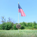 Revolutionary War Veteran Grave Marker & Flag Holder with Aluminum Ground Spike | Made in USA by Flagman of America