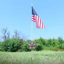 U.S. Veteran Grave Marker & Flag Holder with Aluminum Ground Spike - Made in USA by Flagman of America