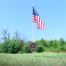 WWII Veteran Grave Marker & Flag Holder with Aluminum Ground Spike | Made in USA by Flagman of America