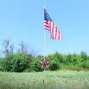 US War Veteran Grave Marker & Flag Holder with Aluminum Ground Spike | Made in USA by Flagman of America