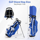 Men's Complete Golf Clubs and Bag Set with Headcovers and Putter-Blue by LJGDeals