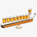 Menorah Decanter Set - Decanter & 8 Piece Shot Glass Set - 34 OZ